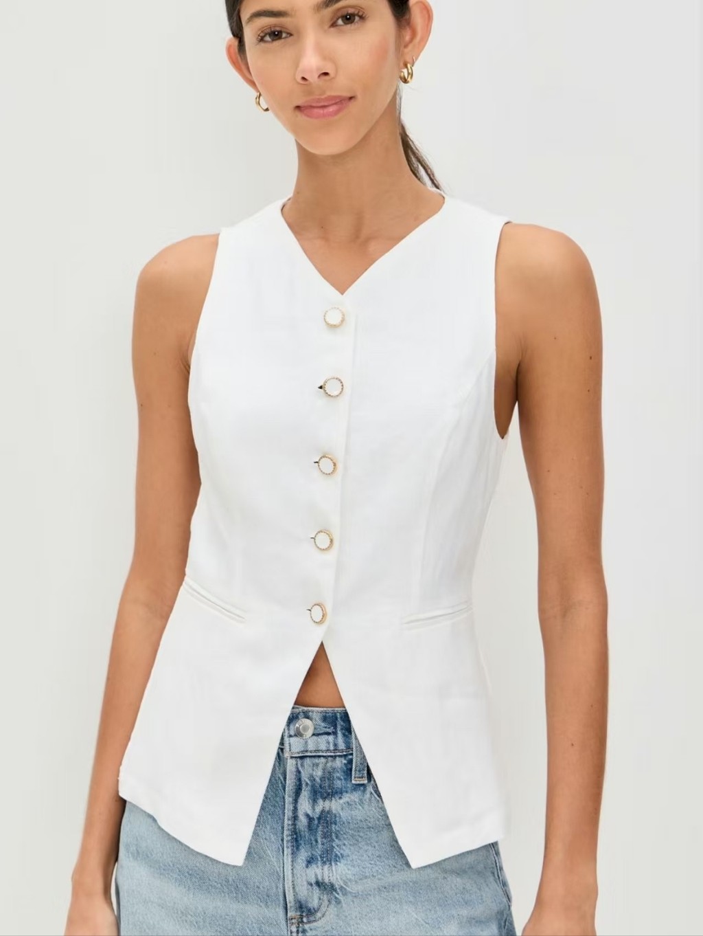 Reformation Aspen Linen Top